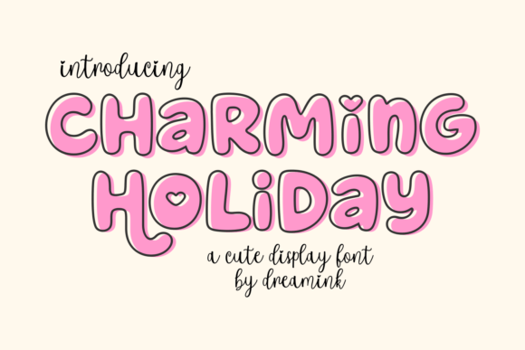 Charming Holiday: The Playful Display Font for Small Business Branding