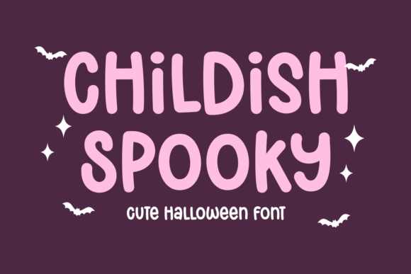 Childish Spooky Font for Halloween Crafts