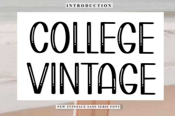 College Vintage Typeface for Festive Branding