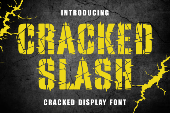 Cracked Slash Typeface for Bold Brand Identity