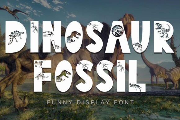 Dinosaur Fossil Font for Playful Campaigns