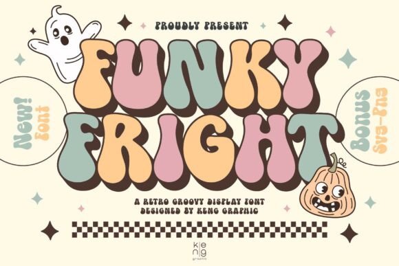Funky Fright: A Retro Groovy Display Font for Bold Campaigns