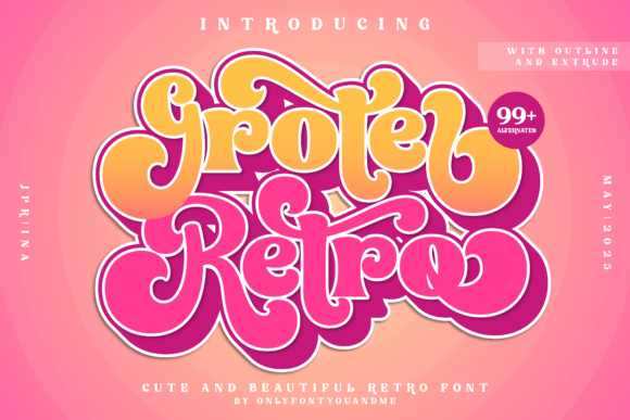 Groter Retro Typeface for Editorial Design