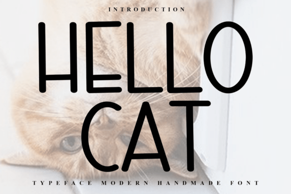 Hello Cat Typeface for Festive Branding