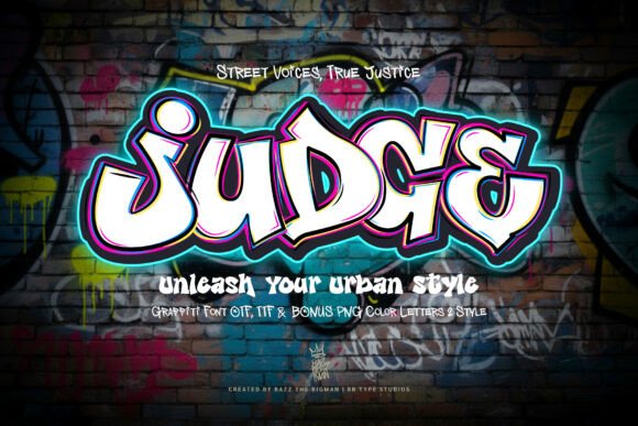 Judge Typeface: Bold Graffiti Style for Crafters