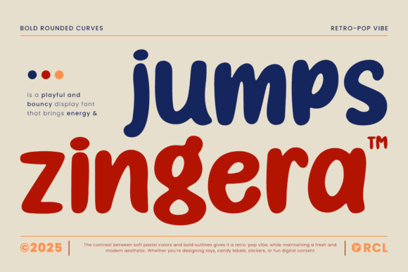 Jump Zingera Typeface for Editorial Design