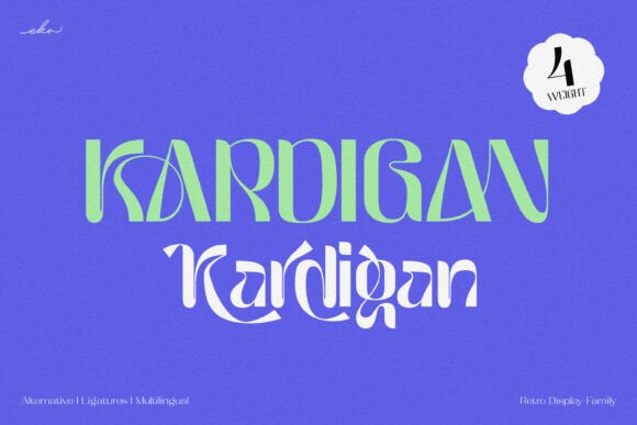 Kardigan Font Review for Retro Branding
