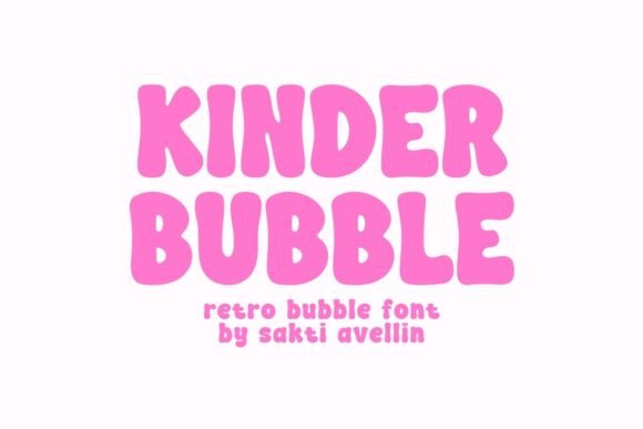 Kinder Bubble: A Vintage Display Font for Editorial Design