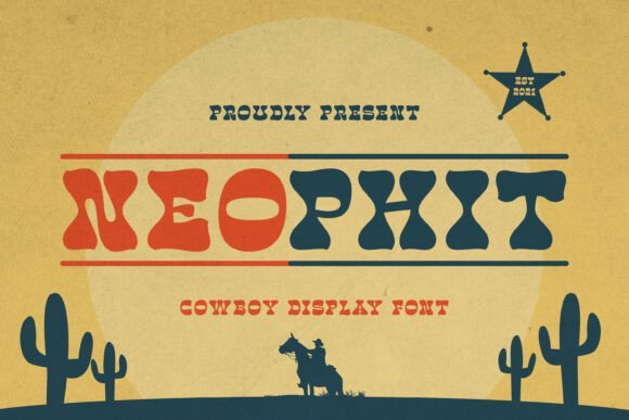 Neophit: A Retro Cowboy Display Font for Editorial Design