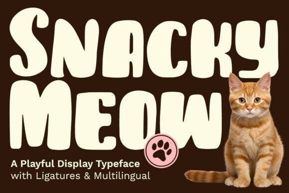Snacky Meow Typeface for Playful Branding