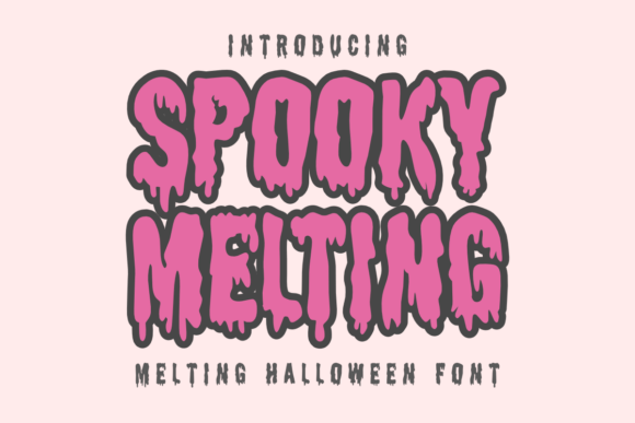 Spooky Melting Font for Horror Web Design